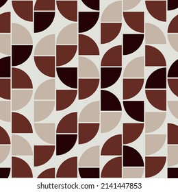 Cuartos de pardo, sin costura y abstracto simple. Baldosas de café vectorial.