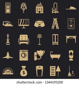 Quarters icons set. Simple set of 25 quarters vector icons for web for any design