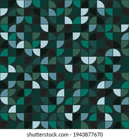 Quarters Mint Abstract Pattern. Vector Mint Green Color Geometric Pattern. Mint Tile Mozaic Pattern.