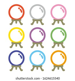 Quartz ball icon set / Vector illustration of graphic material.