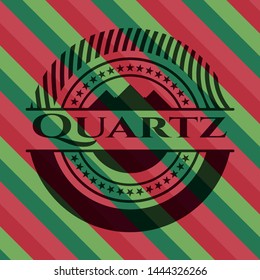 Quartz christmas emblem background. Vector Illustration. Detailed.