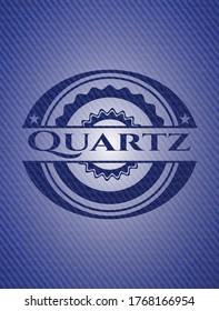 Cuartz con textura de denim. Ilustración vectorial. Detallado. 
