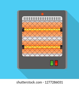 Quartz heater icon. Flat illustration of quartz heater vector icon for web design