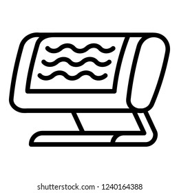 Quartz heater icon. Outline quartz heater vector icon for web design isolated on white background