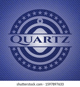 Quartz with jean texture. Vector Illustration. Detailed.