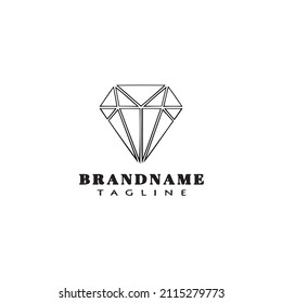 quartz logo cartoon icon design template black modern isolated illustration