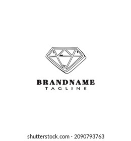 plantilla de diseño de dibujos animados de iconos de logotipo de cuarzo ilustración moderna
