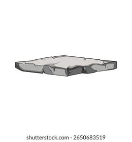 quartz stone platform cartoon. travertine basalt, sand soap, blue flag quartz stone platform sign. isolated symbol vector illustration