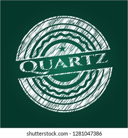 Quartz written with chalkboard texture