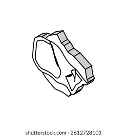 quartzite stone rock isometric icon vector. quartzite stone rock sign. isolated symbol illustration