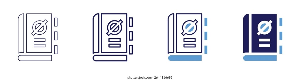 Quasar emission icon in 4 different styles. Thin Line, Line, Bold Line, Duotone. Duotone style. Editable stroke