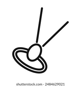 quasar icon Black line art vector
