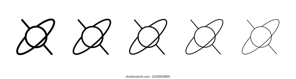 Quasar-Symbol, einzelne Vektorgrafik auf weißem Hintergrund