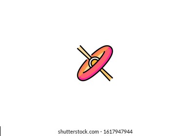 Quasar icon in trendy flat style isolated on white background vector illustration