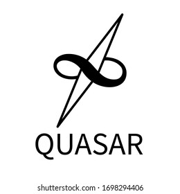 quasar icon vector on white background, logo template
