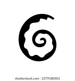 Quasar swirl vector illustration. Black cosmic element. Galaxy phenomenon