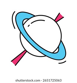 Quasar Vector Filled outline illustration style icon. EPS 10 file