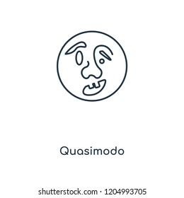 Quasimodo concept line icon. Linear Quasimodo concept outline symbol design. This simple element illustration can be used for web and mobile UI/UX.