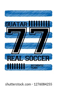 quatar real soccer,t-shirt design