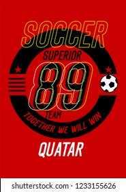 quatar soccer,t-shirt design