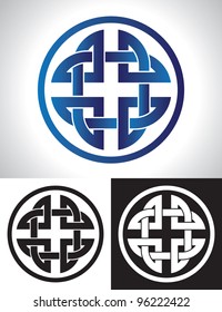 Quaternary Celtic Knot vector illustration.