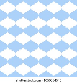 Quatrefoil geometric seamless pattern, background, vector illustration