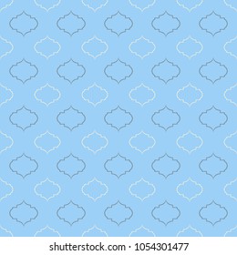 Quatrefoil geometric seamless pattern, background, vector illustration