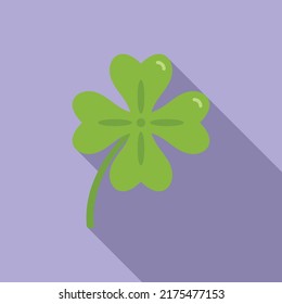 Quatrefoil icon flat vector. Irish leaf. Ireland day
