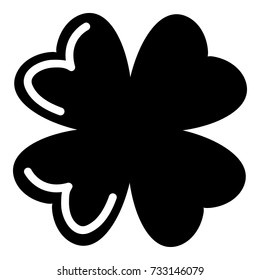 Quatrefoil leaf icon. Simple illustration of quatrefoil leaf vector icon for web