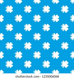 Quatrefoil leaf pattern vector seamless blue repeat for any use