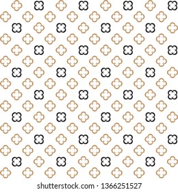 Quatrefoil ornament tile pattern. Posh decorative white background. Vector design.