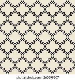 Quatrefoil Pattern, Decorative Framework. Seamless Vector Background.