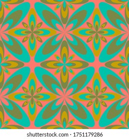 Quatrefoil portuguese azulejos tiles vector seamless pattern. Carpet print design. Modern geometric floral ornament. Arabesque quatrefoil flowers seamless background. Ceramic tile pattern.