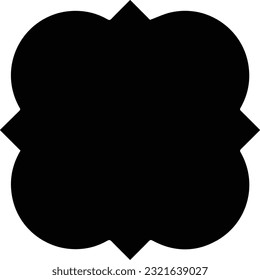 Quatrefoil Symbol Silhouette Vector Art