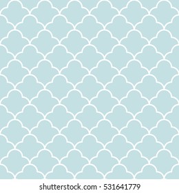 Quatrefoil wave pattern seamless.