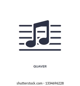 quaver icon. Simple element illustration from music and media concept. quaver editable symbol design on white background. Can be use for web and mobile.