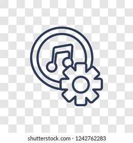 Quaver icon. Trendy linear Quaver logo concept on transparent background from Music collection
