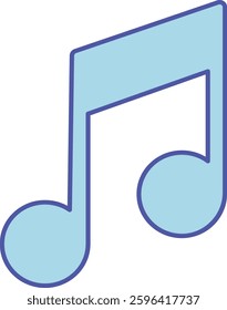 Quaver illustration with isolated background 