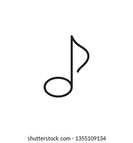 Quaver line vector icon. Music symbols for websites, web design, mobile app.