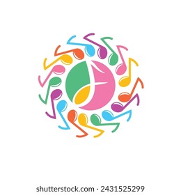 Quaver Notensymbol Vektor Element Concept Design Template