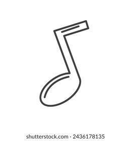 quaver music note icon vector element concept design template