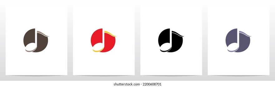 Quaver Music Note On Letter Logo Design O