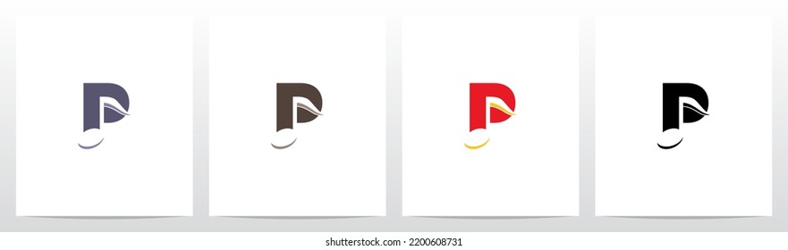 Quaver Music Note On Letter Logo Design P