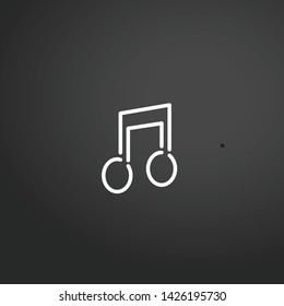 Quaver Music Note vector icon. Quaver Music Note concept stroke symbol design. Thin graphic elements vector illustration, outline pattern for your web site design, logo, UI. EPS 10.