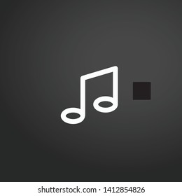 Quaver vector icon. Quaver concept stroke symbol design. Thin graphic elements vector illustration, outline pattern for your web site design, logo, UI. EPS 10.