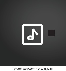 Quaver vector icon. Quaver concept stroke symbol design. Thin graphic elements vector illustration, outline pattern for your web site design, logo, UI. EPS 10.