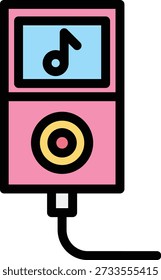 Quaver Vector Icon Design Illustration
