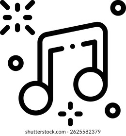 quavers icon. Thin Linear Style Design Isolated On White Background