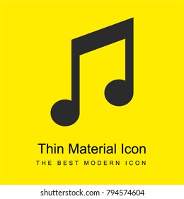 Quavers pair bright yellow material minimal icon or logo design