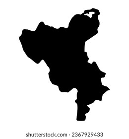 Qubadli district map, administrative division of Azerbaijan.